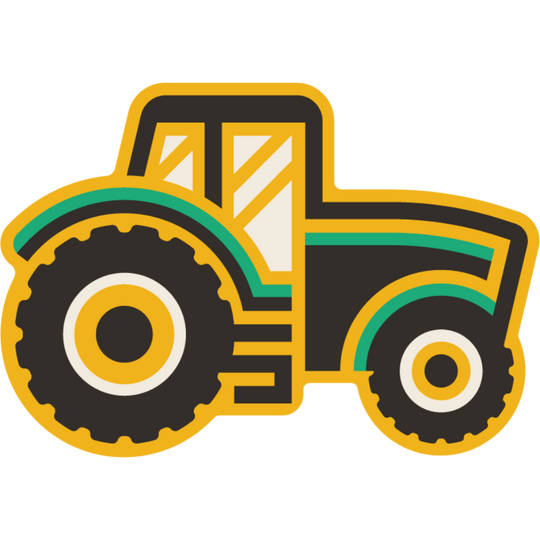 Tractor Sticker | Weather Resistant | Perfect For Someone Who Loves Tractors | Stick On Water Bottles, Computers, & More | Midwest Sticker