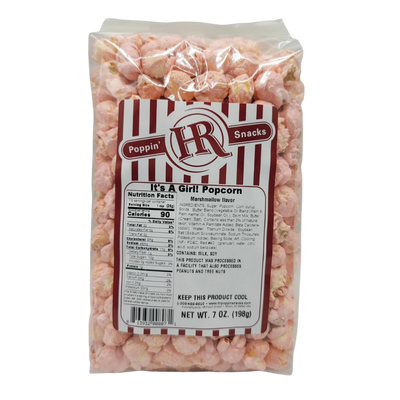 It's A Girl Pink Popcorn | Made in Small Batches | Party Popcorn | Marshmallow Flavored Popcorn | Perfect for Gender Reveal Parties, Weddings, or Girls' Day | Ready to Eat | Pink Lovers | Popped Popcorn Snack