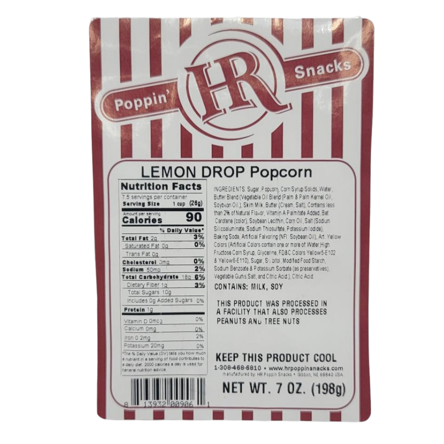 Lemon Drop Gourmet Popcorn | Made in Small Batches | Party Popcorn | Fresh Flavor | Sweet and Sour Treat | Sour Lovers | Sweet Lemon Drops | Ready to Eat | Pack of 4 | Shipping Included