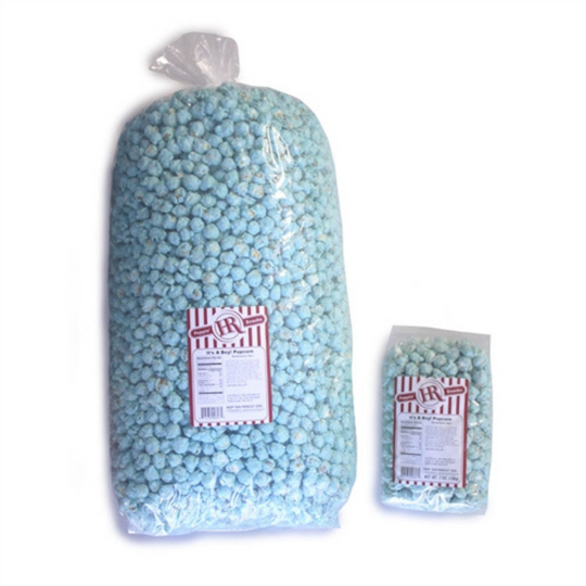 It's A Boy Blue Popcorn | Jumbo Bag | 84 Servings | Marshmallow Flavored | Blue Colored Popcorn | Made in Gibbon, NE | HR Poppin' Snacks