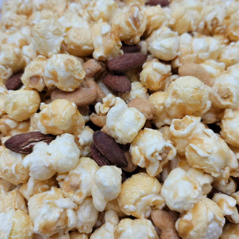 Sugar Free Cashew Almond Toffee Popcorn | Made in Small Batches | Party Popcorn | Pack of 12 | Shipping Included