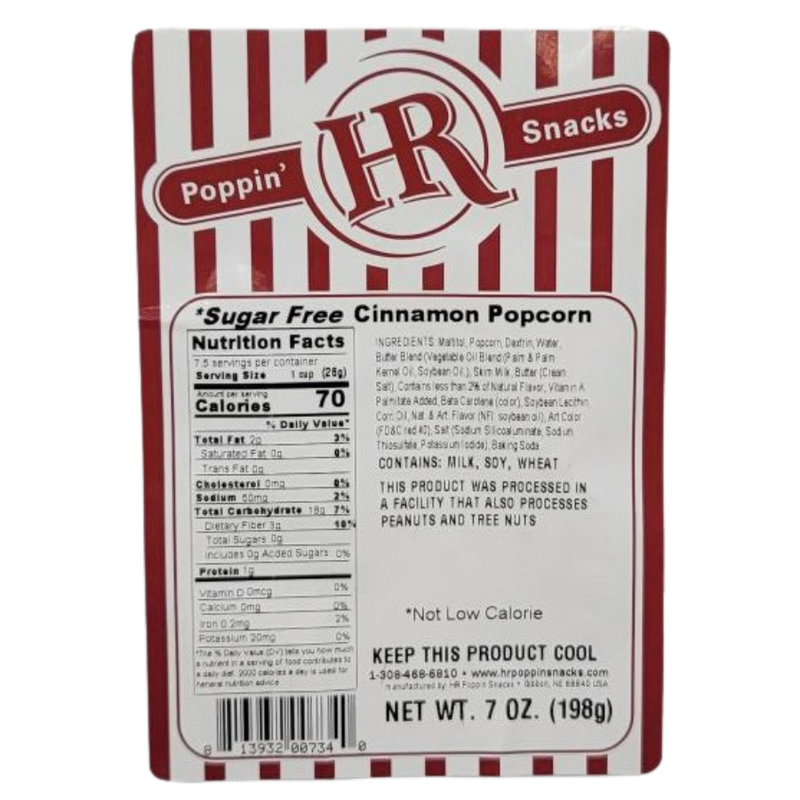 Sugar Free Cinnamon Popcorn | Made in Small Batches | Party Popcorn | Pack of 12 | Shipping Included