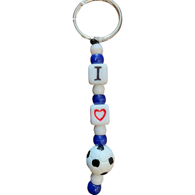 I Heart Soccer Key Chain
