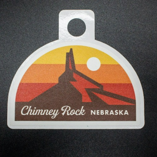 Chimney Rock | Weather Resistant Sticker | Famous Nebraska Landmark | Perfect For The Adventurous | Adhesive Sentiments | Nebraska Sticker