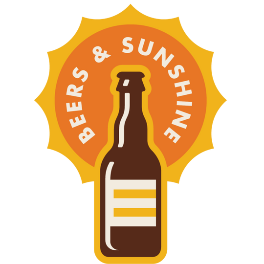 Beers and Sunshine | Weather Resistant Sticker | Summer Sticker | Dishwasher Safe | Stick On Computers, Water Bottles, & More | Nebraska Sticker