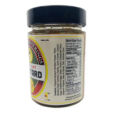 Gourmet Spicy Hot Mustard | 100% Natural With No Preservatives | 9 oz. Jar