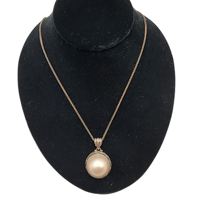 Mabe Pearl Silver Necklace