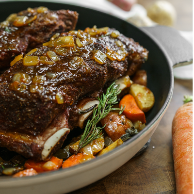 Short Ribs | 4 lbs. | On-The-Bone | 100% All Natural Nebraska Bison Meat | Shipping Included | Irresistibly Tender | Try Smoked Or Slow Cooked For A Delicious Meal | Retains Many Health Benefits Compared To Other Meat