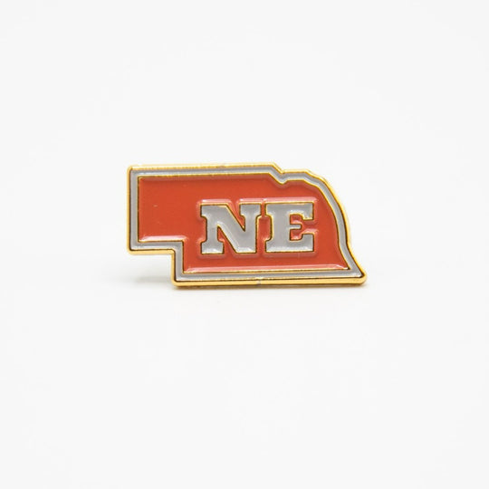 NE State Pin | Nebraska Pin | Decorative Pin For Nebraska Lover | Constructed From Metal | Expertly Painted