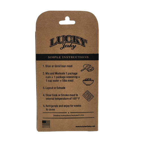 Jerky Making Kit | 12 oz. Box | Red Pepper Flavor | Sweet & Hot Combination | Punch Of Heat | Coarse & Fine Ground Cayenne Pepper Blended With Brown Sugar | Easy To Assemble | Fun Family Project | Seasons 20 LBS. Of Meat