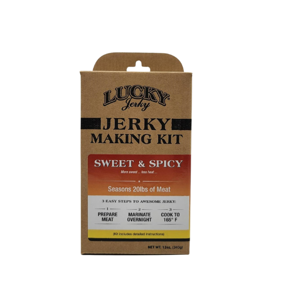 Jerky Making Kit | Pack of 3 | 12 oz. Box | Sweet & Spicy Flavor | Perfect Blend Of Teriyaki, Brown Sugar, & A Dash Of Red Pepper Heat  | Detailed Instructions Included | Sweet And Savory Flavor | Fun Family Project | Seasons 20 LBS. Of Meat