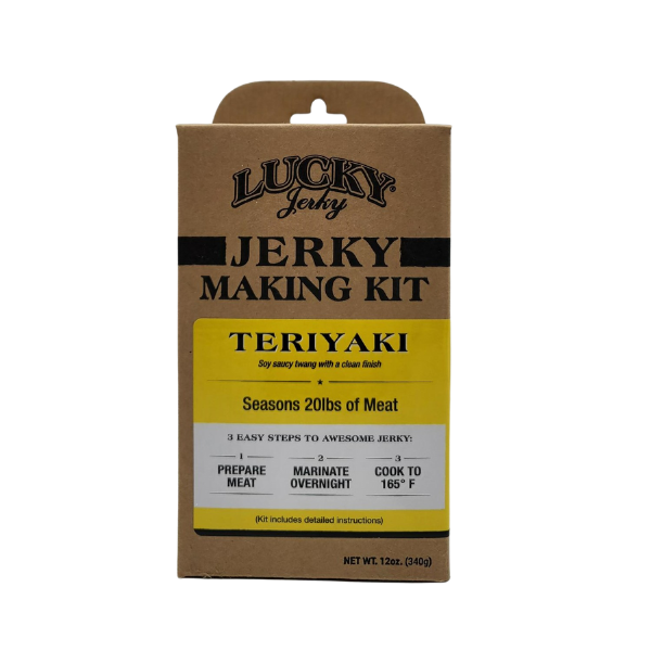 Jerky Making Kit  | Pack of 3 | 12 oz. Box | Teriyaki Flavor | Easy & Simple Way To Make The Most Wholesome, Premium Meat Snack | Strong Tones Of Soy Sauce & Black Pepper | Seasons 20 LBS. Of Meat | Savory Blend Of Spices | Jerky & Cure Seasonings