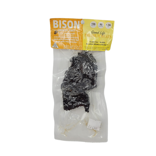 Bison Smoked Jerky | Cowboy Kickin' Spicy | All Natural Bison Meat | No MSG or Nitrates Added | Ready To Eat | Gluten Free Jerky | 2 oz.