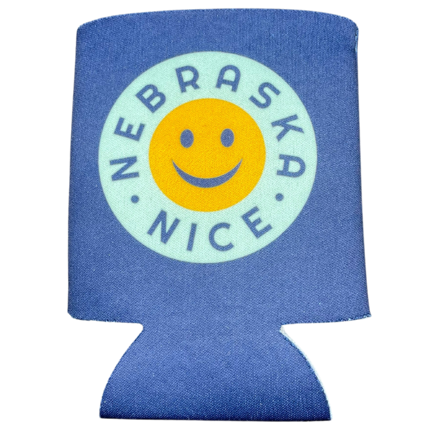 Koozie | Nebraska Nice | Perfect Gift For A Nice Nebraskan | Fun & Humorous Koozie | Keeps Cans & Drinks Cool & Fresh | No Sweat
