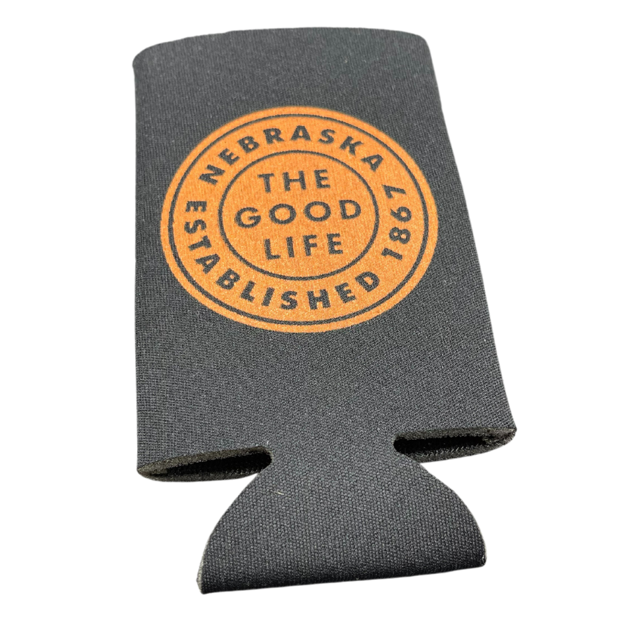 Nebraska Koozie | The Good Life Est. 1867 | Keep Your Cans Cool | Can Cover | Fits 16 oz. Cans Or Bottles Perfectly | Gift Idea | Can & Bottle Sleeves