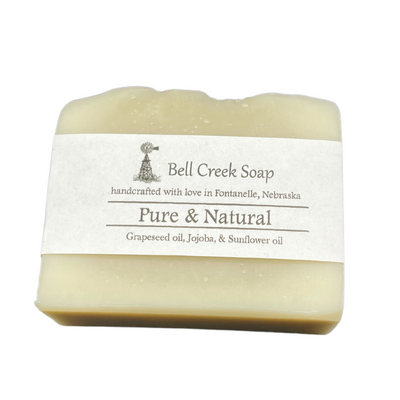 Pure & Natural Soap Bar | 5-6.5 oz. Bar | Made with Goat's Milk | All Natural | Leaves Skin Feeling Smooth | Handmade in Nebraska | Balances Skin Health | All Day Hydration | Made with Love, Not Chemicals