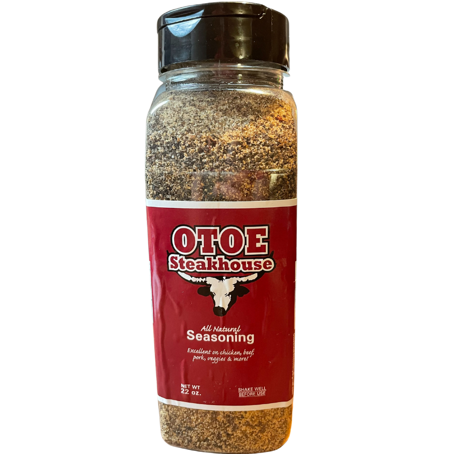 Otoe Steakhouse Original Seasoning | Pack of 3 | 22 oz. Bottle | Excellent on Chicken, Beef, Pork, Veggies, Wild Game, and More! | All Natural | Nebraska Spice | Add To Dips and Marinades | Packed With Flavor