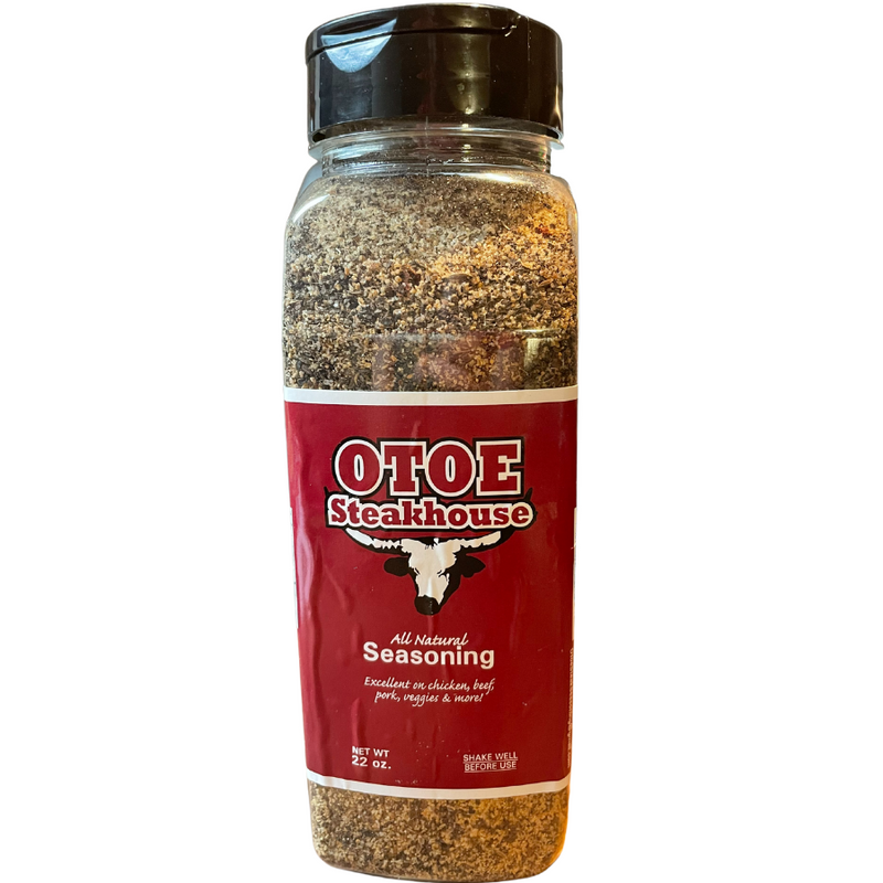 Otoe Steakhouse Original Seasoning | Single | 22 oz. Bottle | Excellent on Chicken, Beef, Pork, Veggies, Wild Game, and More! | All Natural | Nebraska Spice | Add To Dips and Marinades | Packed With Flavor