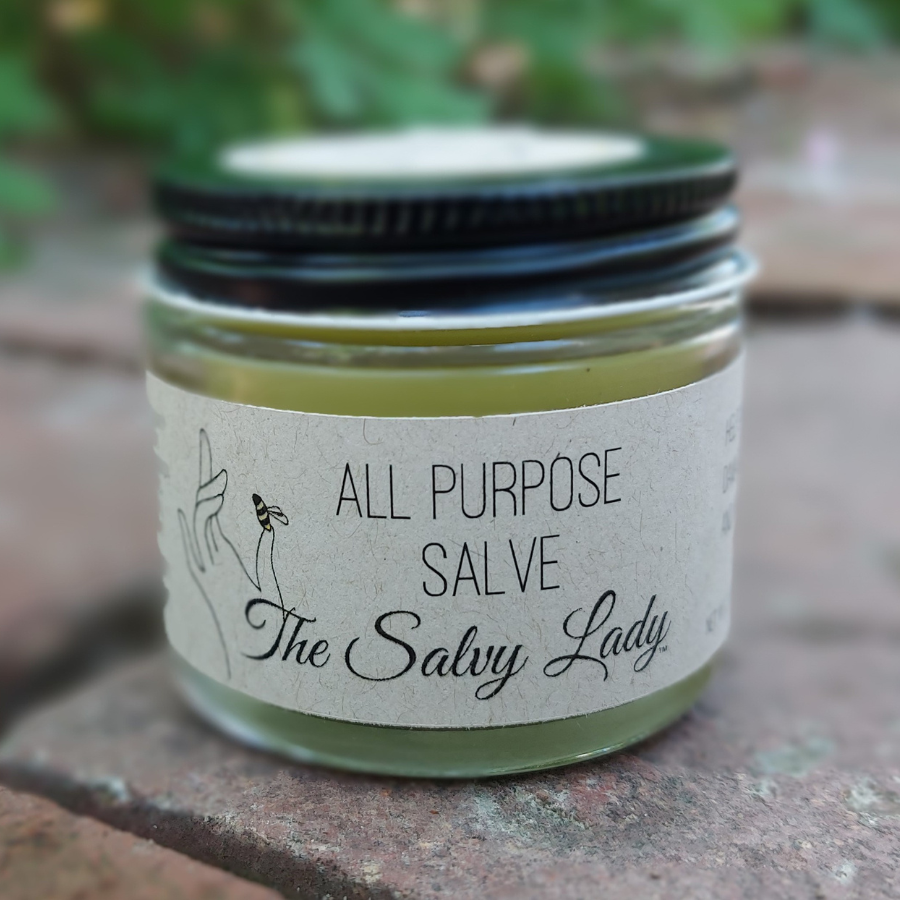 All Purpose Salve | 2 oz. Jar | Healing Skin Balm | Enriched with Lavender and Vitamin Oils | Soothes Irritated Skin | Essential Vitamins and Minerals