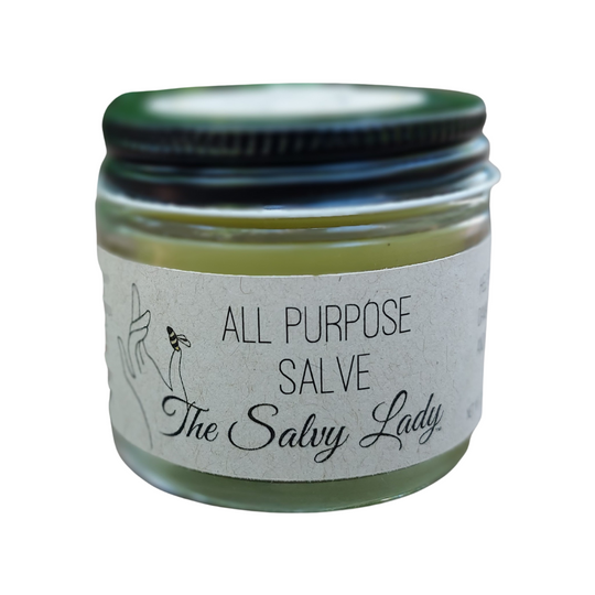 All Purpose Salve | 1 oz | Soothes Dry or Irritated Skin | Infused with Lavender and Vitamin E Oil | Fresh Beeswax | Great for All Ages