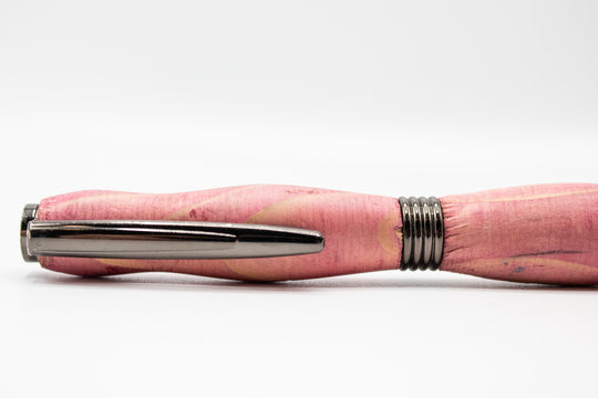 Handcrafted Wood Pen | Pink Stained | Handmade