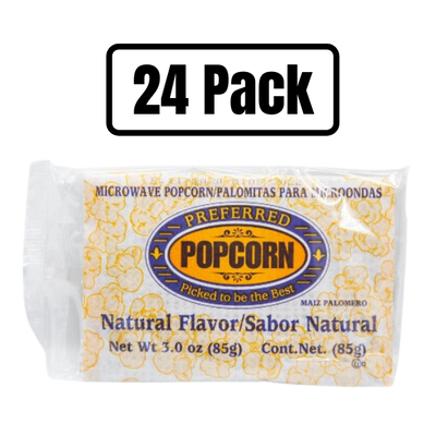 All Natural Flavored Microwave Popcorn | Good Source of Fiber | No Added Ingredients | 3 oz. Bag | Shipping Included | Multi Packs
