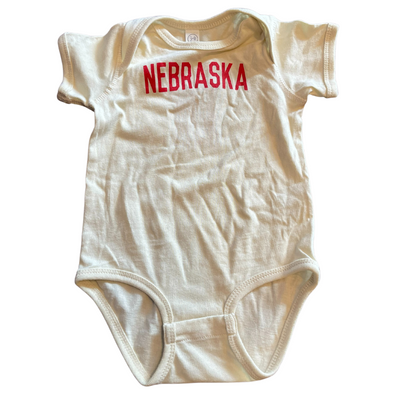 Nebraska Onesie | Cream