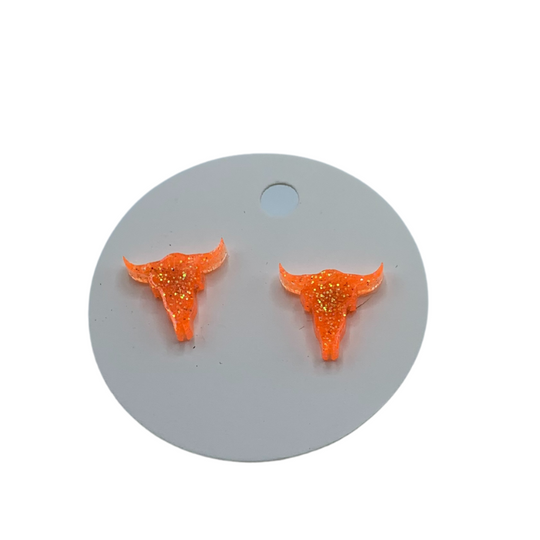 Longhorn Resin Earring