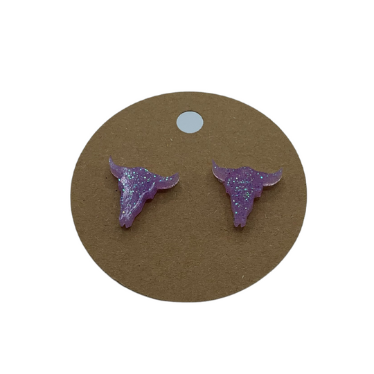 Longhorn Resin Earring