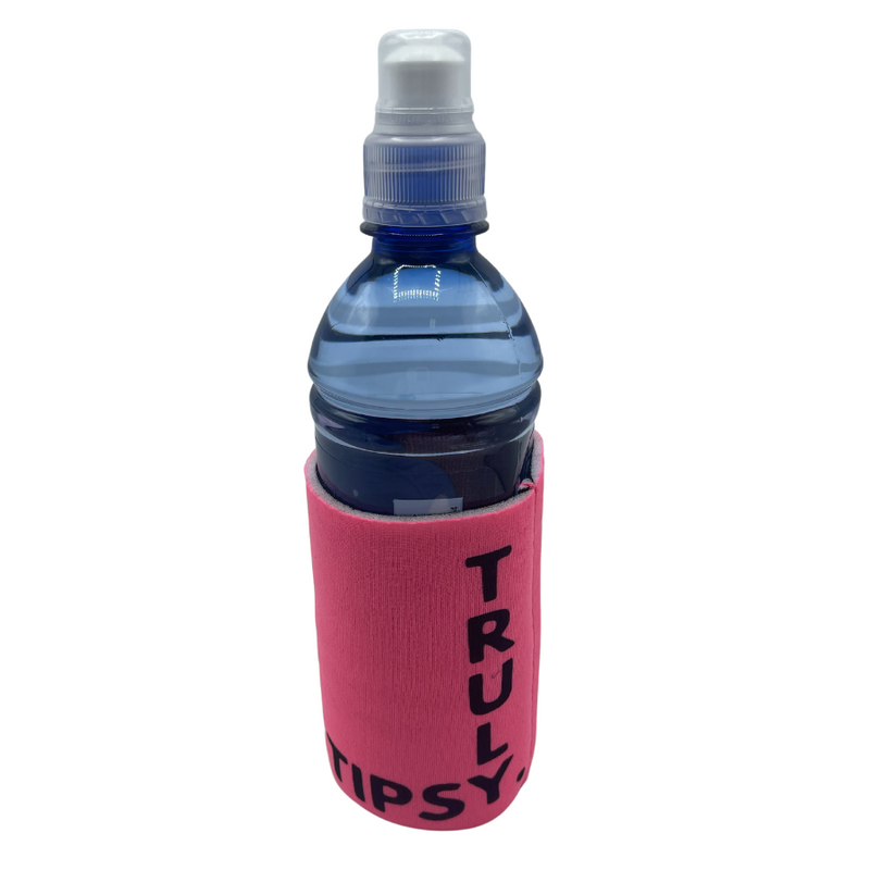 Printed Can Koozie | Truly Tipsy Inspired Design | Bright Pink | Collapsible Foam Can Cooler