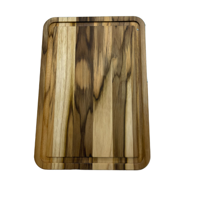 Teak Wood Charcuterie Cutting Board | High Quality Hand Poured | Large 11X15X1 | Multiple Color Options