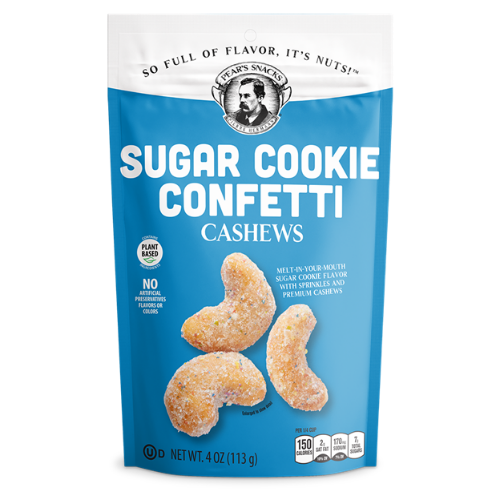 Sugar Cookie Confetti Cashews | 4 oz. | Melt-In-Your-Mouth Sugar Cookie Flavor | Dusted With Rainbow Sprinkles | Premium Buttery Cashews | Ultimate Snack | Award-Winning