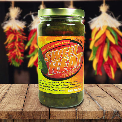Sweet Heat Pickles | 12 oz. | Fat Free | Adds A Crunchy Kick To Any Ordinary Dish | Sweet And Spicy Pickle Slices | Nebraska Pickles | Perfect For Pickle Lovers | Delicious Savory Topping