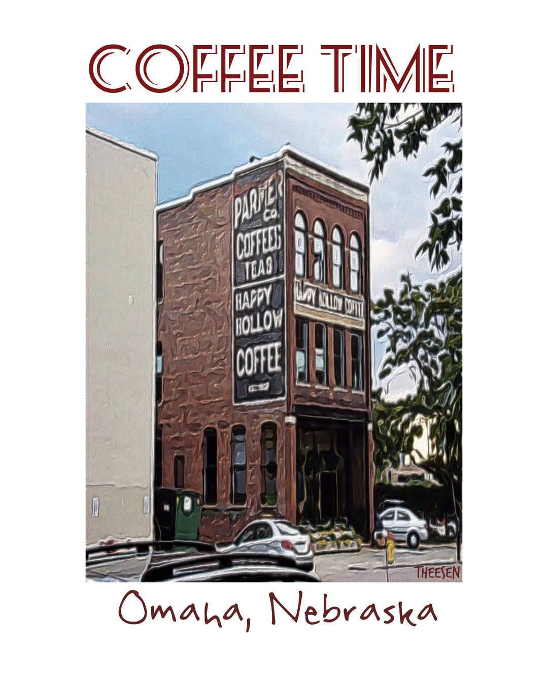 Coffee Time In Omaha" | Fine Art Print | By Kent Theesen