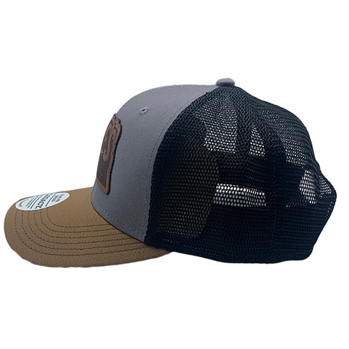 McCue's Nebraska Taproom Leather Patch Trucker Hat