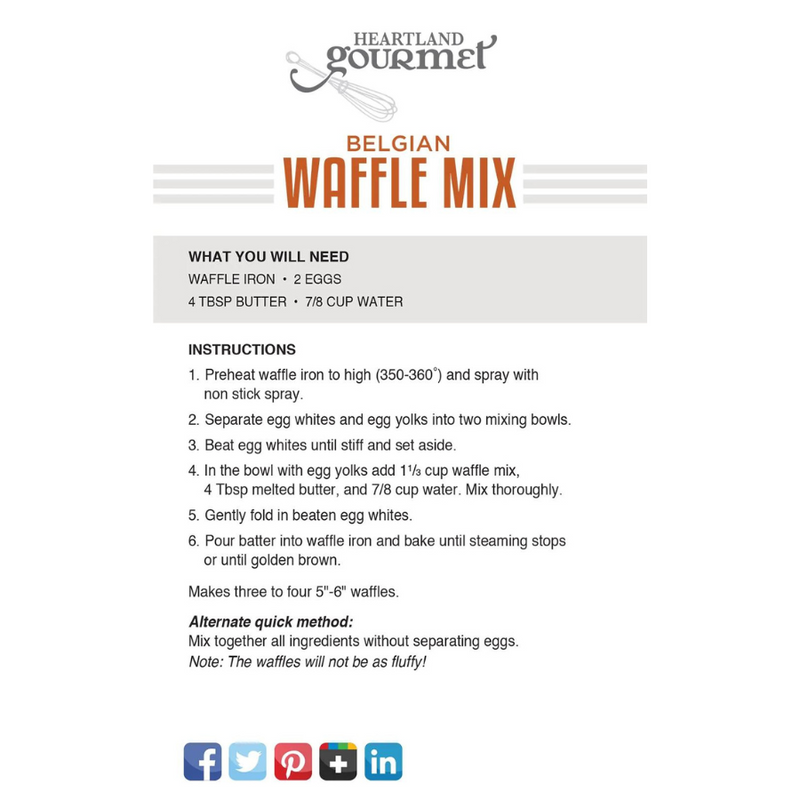 Belgian Waffle Baking Mix | Delicious Breakfast Essential | Savory and Fluffy Waffles | Easy To Make | Makes Fluffy, Soft Waffles | Perfect Breakfast With Little Mess | Nebraska Waffle Mix