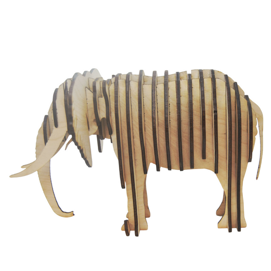 Elephant 3D Wooden Puzzle | Fun Interactive Block Puzzle | Elephant Lovers | Made in Alda, NE | RCK Creations & More