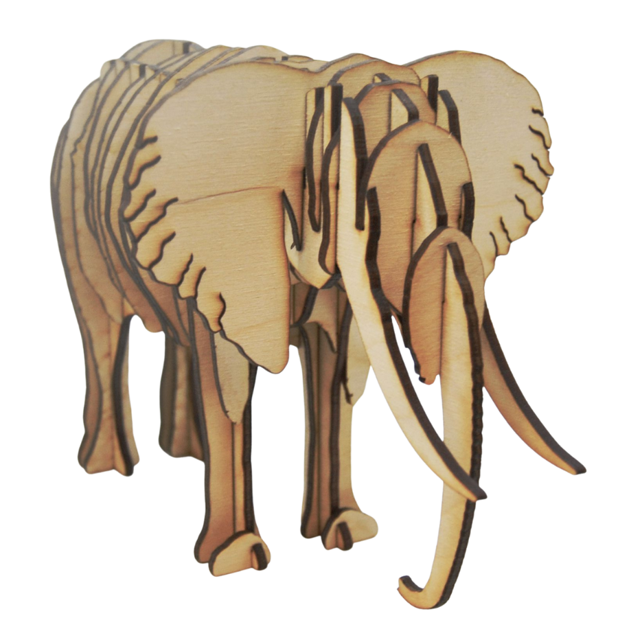 Elephant 3D Wooden Puzzle | Fun Interactive Block Puzzle | Elephant Lovers | Made in Alda, NE | RCK Creations & More