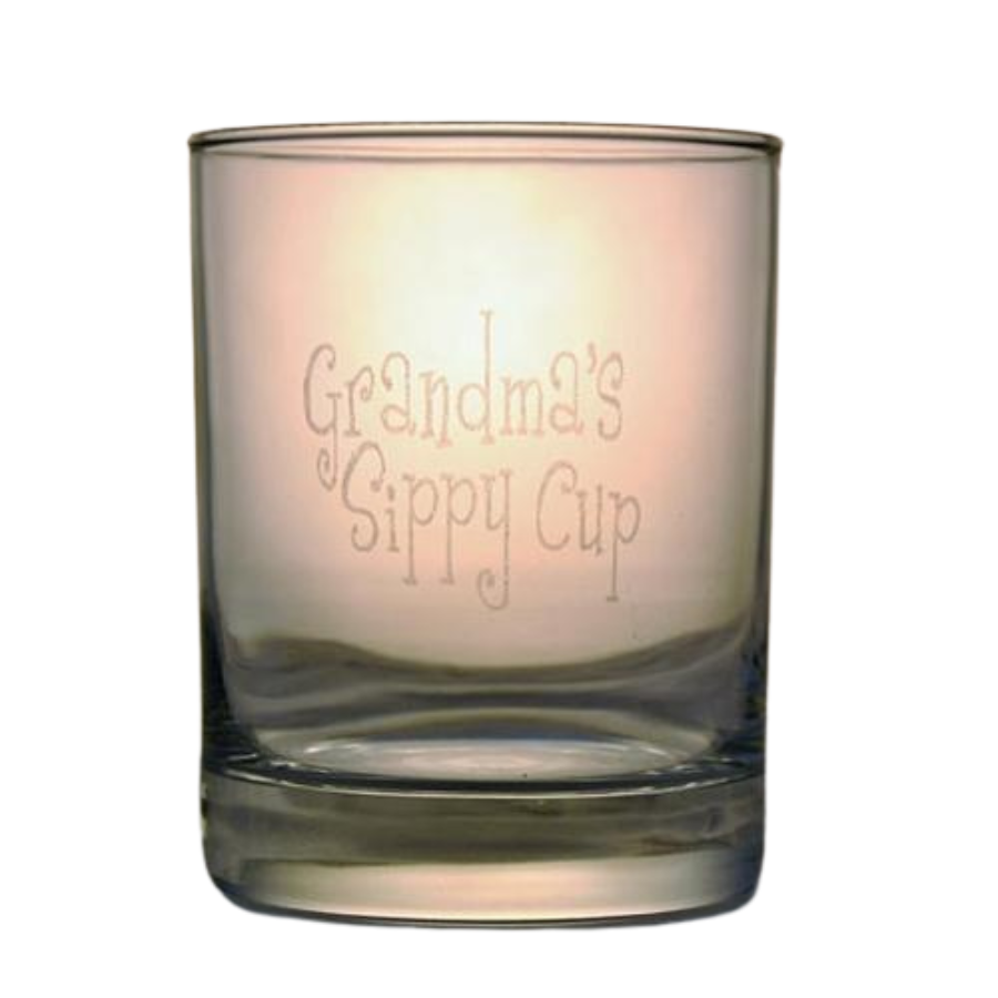 Double Old Fashion Rocks Glass with Etch | Customizable