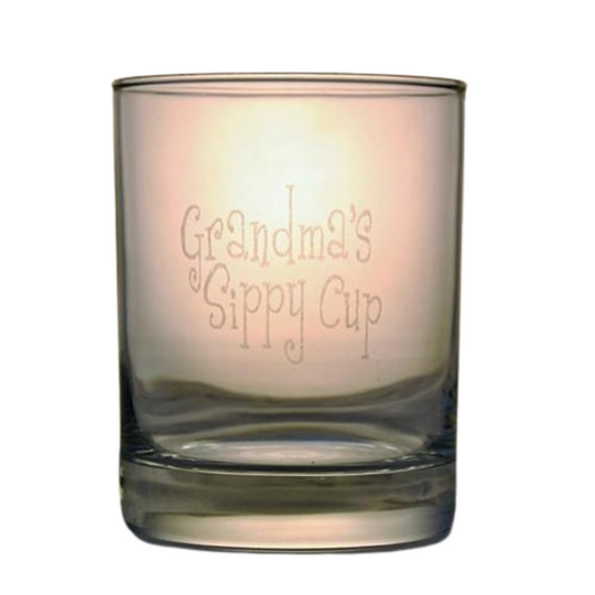 Double Old Fashion Rocks Glass with Etch | Customizable