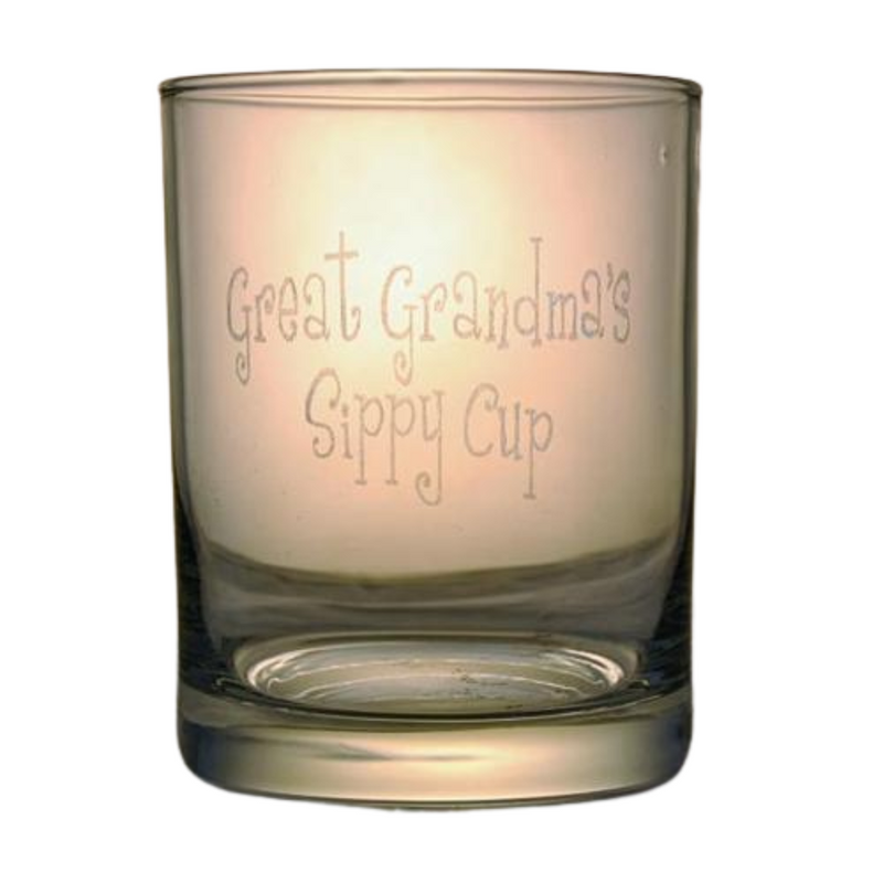 Double Old Fashion Rocks Glass with Etch | Customizable