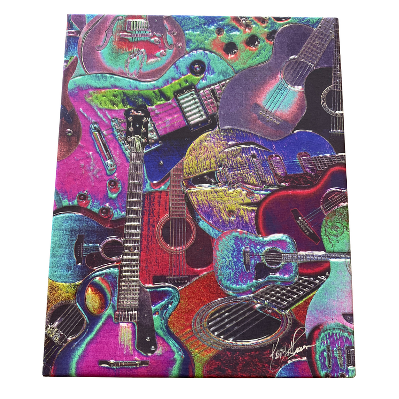 Neon Guitars on Canvas | By Kent Theesen