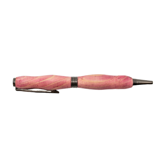 Handcrafted Wood Pen | Pink Stained | Handmade