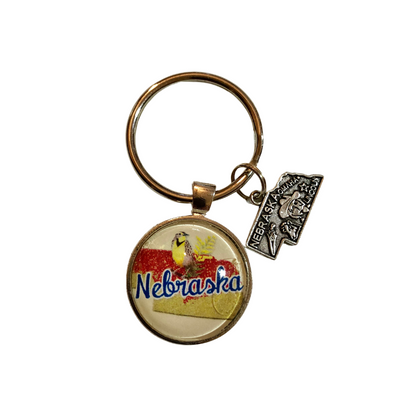Nebraska Meadowlark Keychain