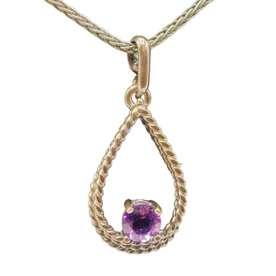 Amethyst Sterling Silver Necklace | Made With Sterling Silver | Beautiful Amethyst | Nebraska Jewelry | Natural Stone And Precious Gems