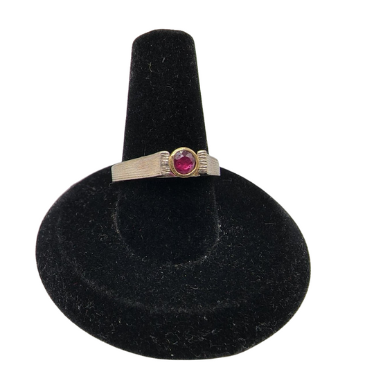 Ruby Sterling Silver Ring