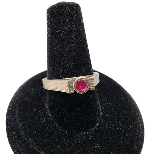 Ruby Sterling Silver Ring