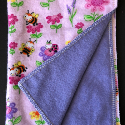 Girl Burp Cloths | Cotton Flannel Material | Soft Hand Sewn Material | Newborn Baby Gift Idea | It's a Girl Shower Gift | Colors Vary | Set of 5 | 12"X22"