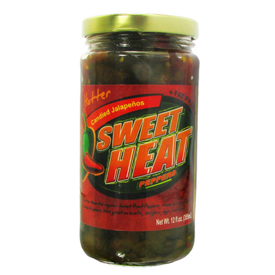 Sweet Heat Peppers | 12 oz. | Hotter Candied Jalapeños | Fat Free | Delicious Sweet and Spicy Combination | Fresh and Crunchy | Candied Jalapenos | Made in Nebraska | Compliments Any Dish With A Sweet and Spicy Crunch