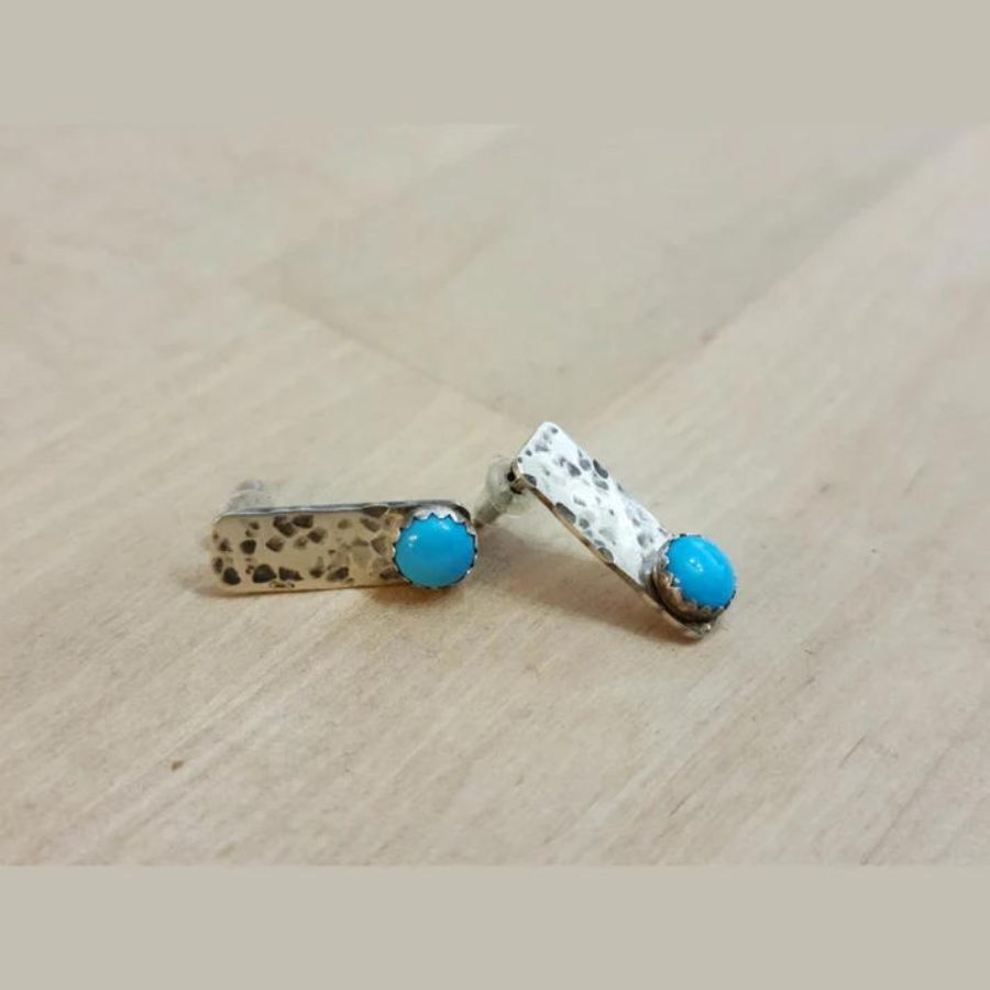 Turquoise and Sterling Silver Stud Earring | E0004